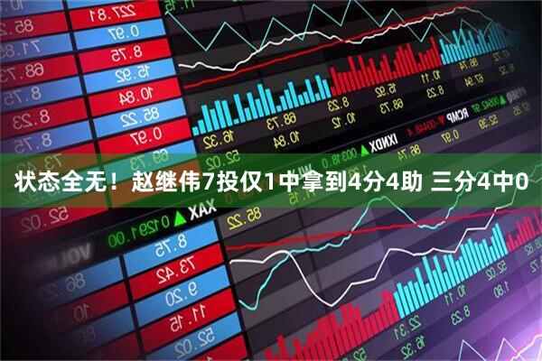 状态全无！赵继伟7投仅1中拿到4分4助 三分4中0