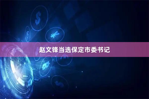 赵文锋当选保定市委书记